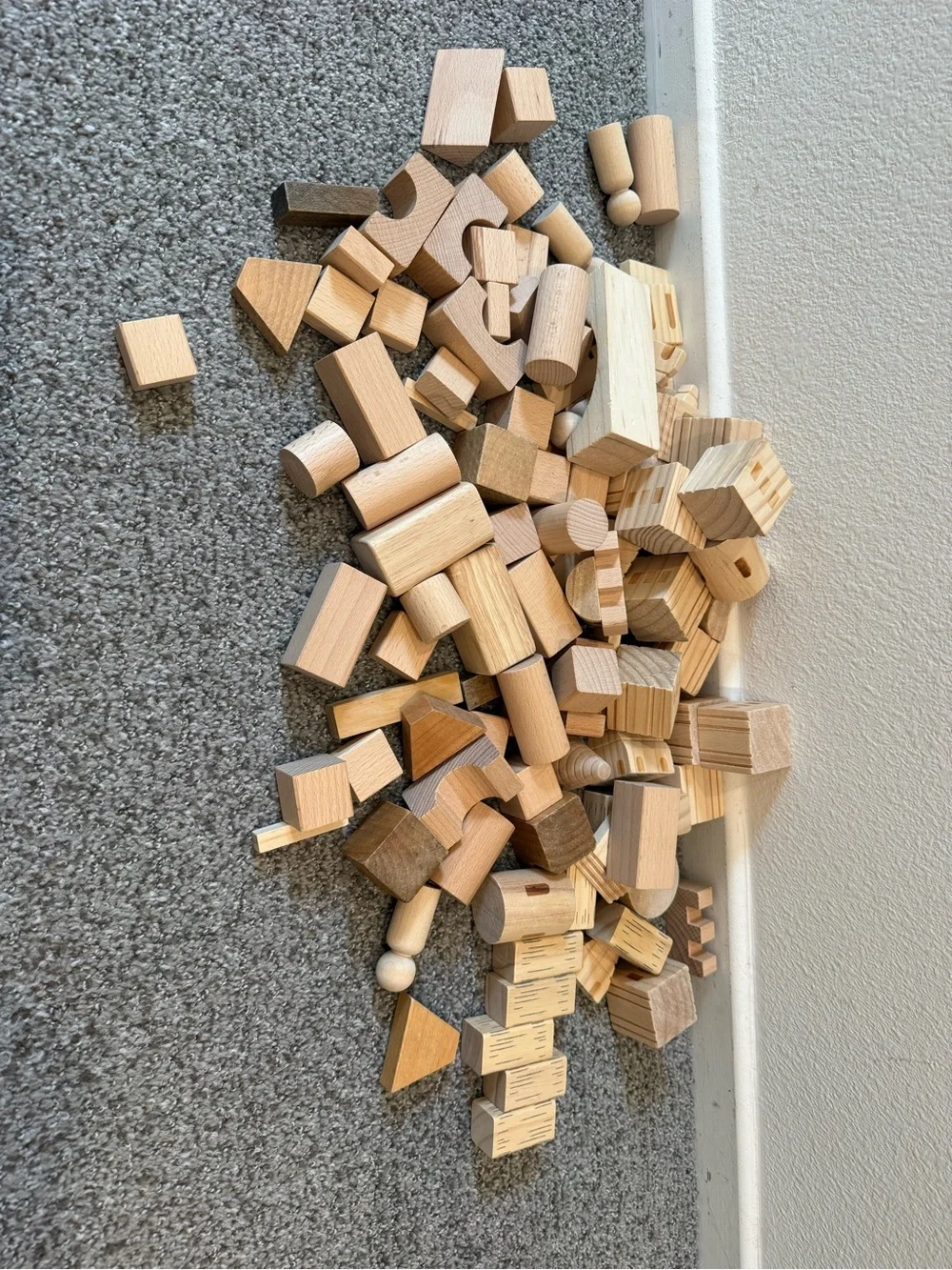 Natural Wooden Building Blocks Playset - Neutral